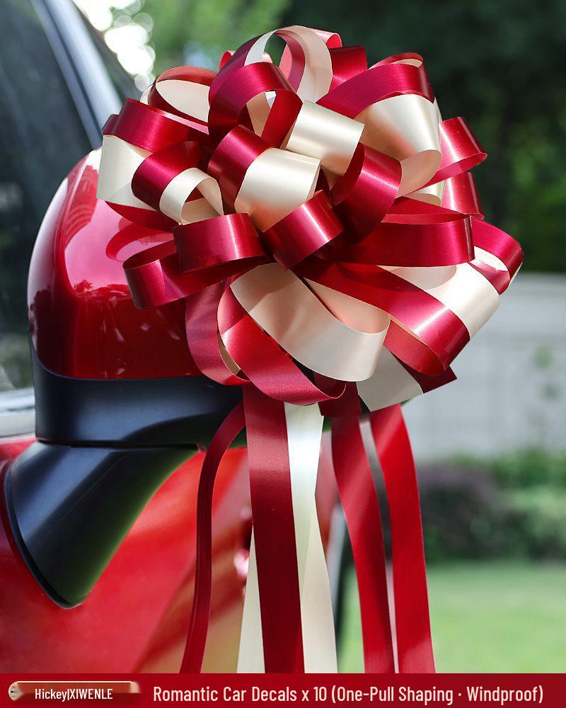 Wedding Car Decoration Set: Ribbon & Flower Kit