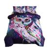 Owl Duvet Cover Set 3D Boho Owl Bedding Set Boho Exotic Style Comforter Cover Moon Safari Bird Animal Print Quilt Cover Queen