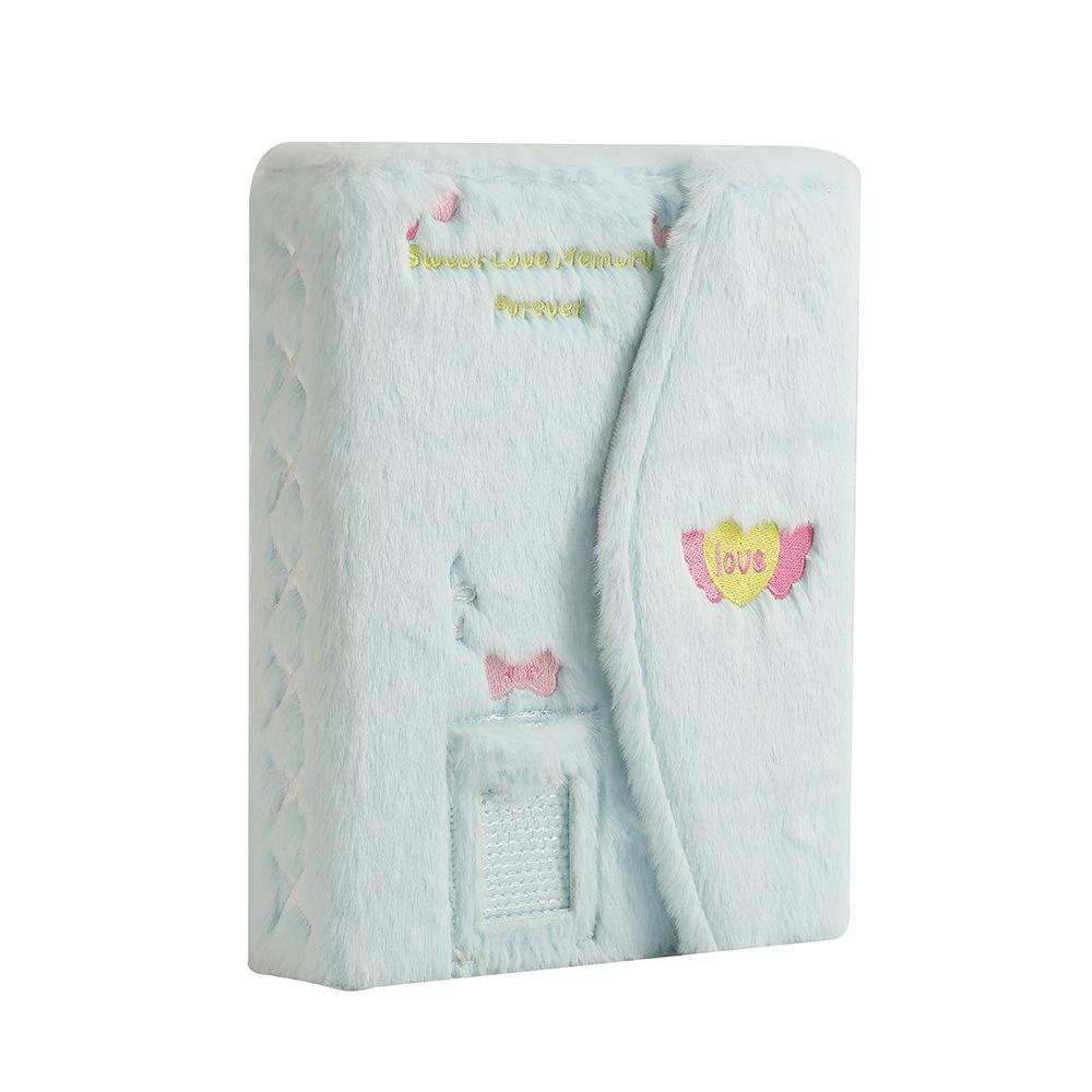A5 Plush Binder Embroidery 6 Ring Magnetic Photo Album Kpop Photocard Holder Collect Book Storage Organizer