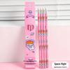 Cartoon Astronaut Pencil Set with Erasers - 4-Piece Kids' Drawing and Writing Stationery