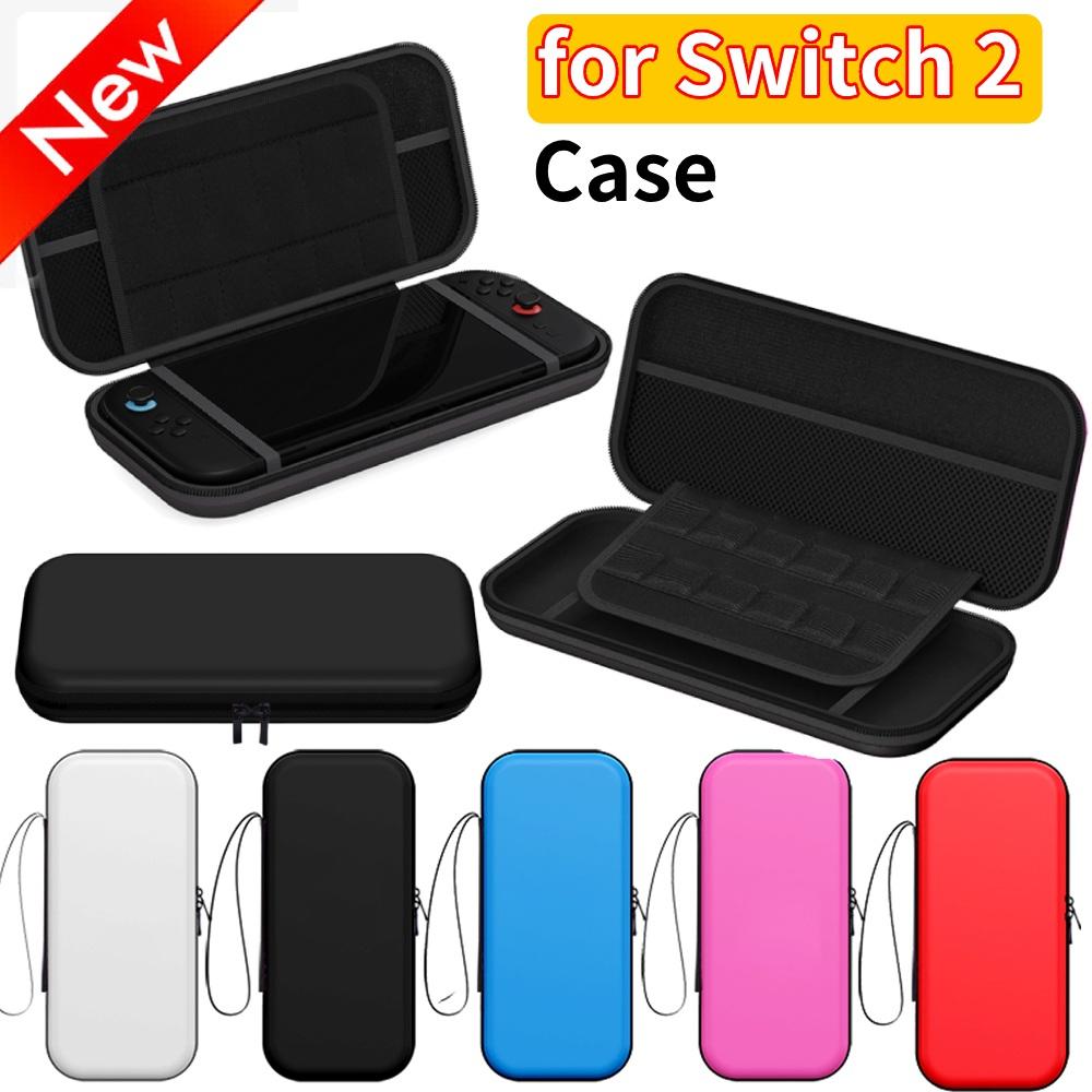 Slim Portable Carrying Case Bag for Switch 2 Waterproof EVA Hard Shell Protective Storage Hand Bag With 12 Card Slot Protect