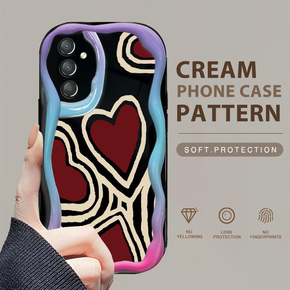 

Милый мультяшный узор, кремовая текстура, мягкий силиконовый чехол с волнистыми краями, чехол для телефона Samsung Samsung S25 Ultra 5G чёрный