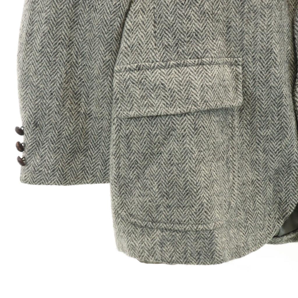 WICKHAM 70s 80s Vintage Herringbone Pattern Harris Tweed Fabric Tailored Jacket Men's Used