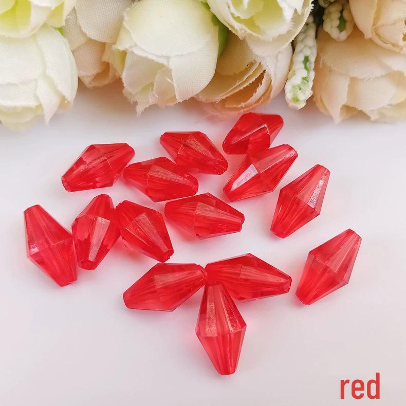 DIY Acryl Transparent Doppelspitzige Reiskörner für Schmuck und Gardinendekoration (7x19mm)