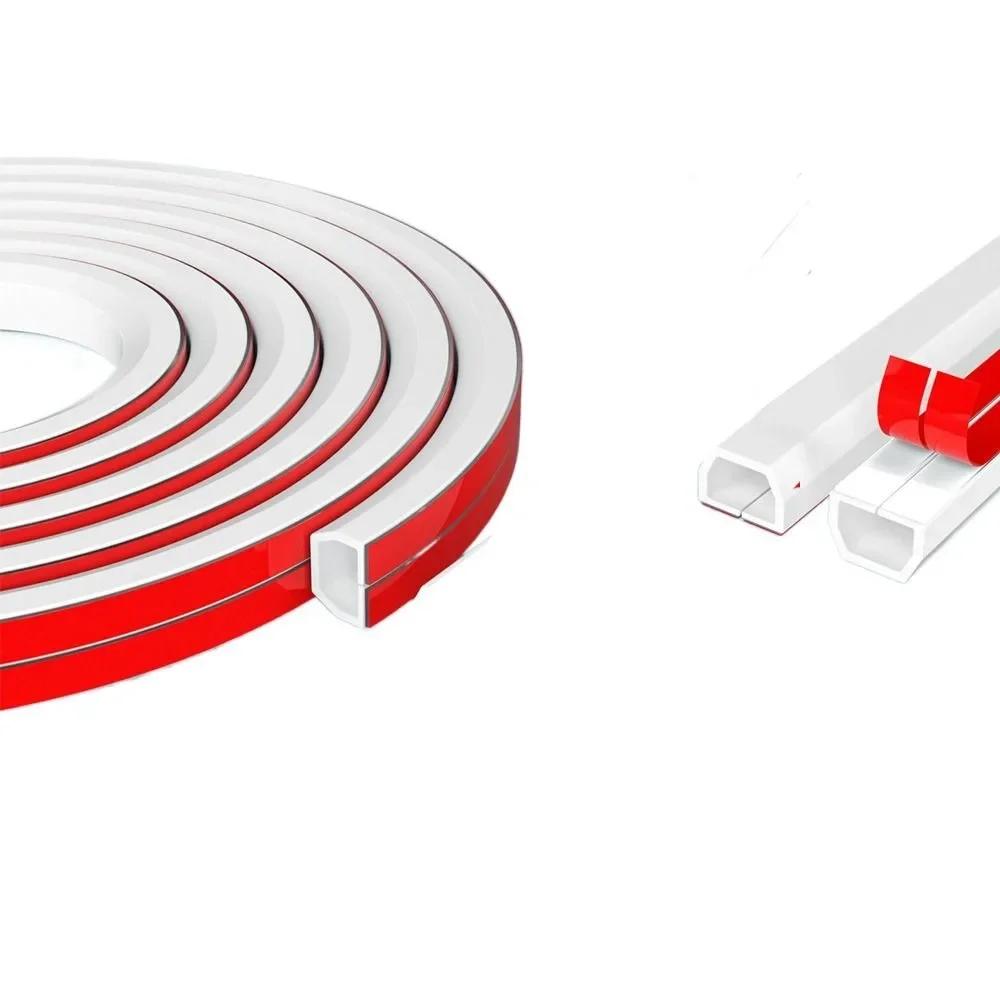 Anti-extrusion Floor Cord Cover Self-Adhesive Durable Extension Wiring Duct Protector Trapezoid Power Cable Protector