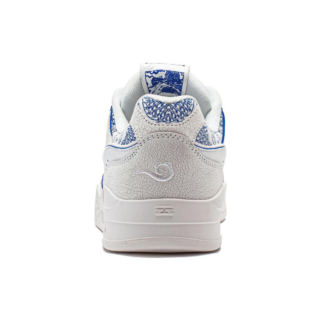 Li Ning Yuebai Qingying Slip Resistant Abrasion Resistant Low top Casual Shoes Unisex White Blue AGCS427-15