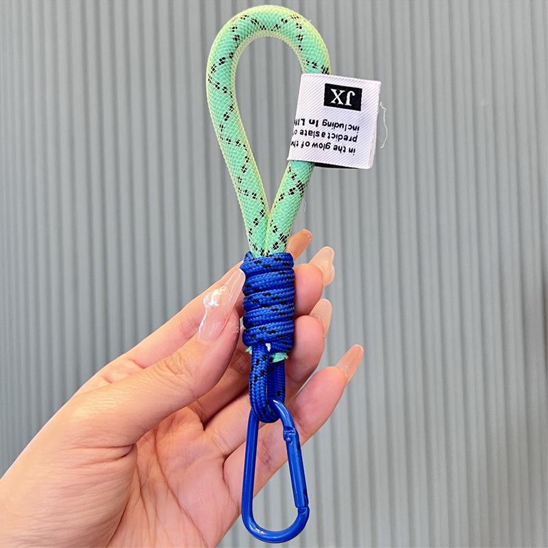 Lanyard Fluorescenční barva Řemínek na telefon Síťovina Přihrádka na tašky Splétané proužky Klíčenka Závěsné kalhoty Příslušenství Klíčenka