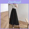 Women Long Skirt Muslimah Plus Size High Waist Plain Maxi Skirt For Casual Wear**