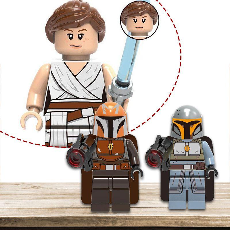 Buliding Minifigures Blocks Bricks Figures Rey Fett Boba