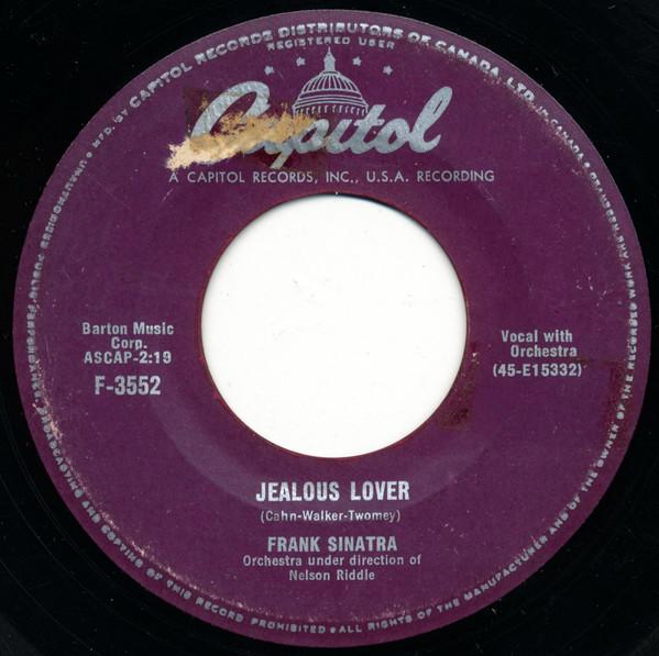 

7inch Record FRANK SINATRA Jealous Lover You Forgot All The F3552 Capitol Records 1956 Canada Jazz Used