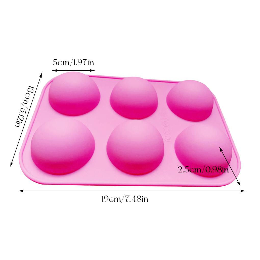 Molde para hornear pudín, molde de silicona con forma de media bola para pasteles, muffins, cupcakes, cubitos de hielo, herramienta para hornear
