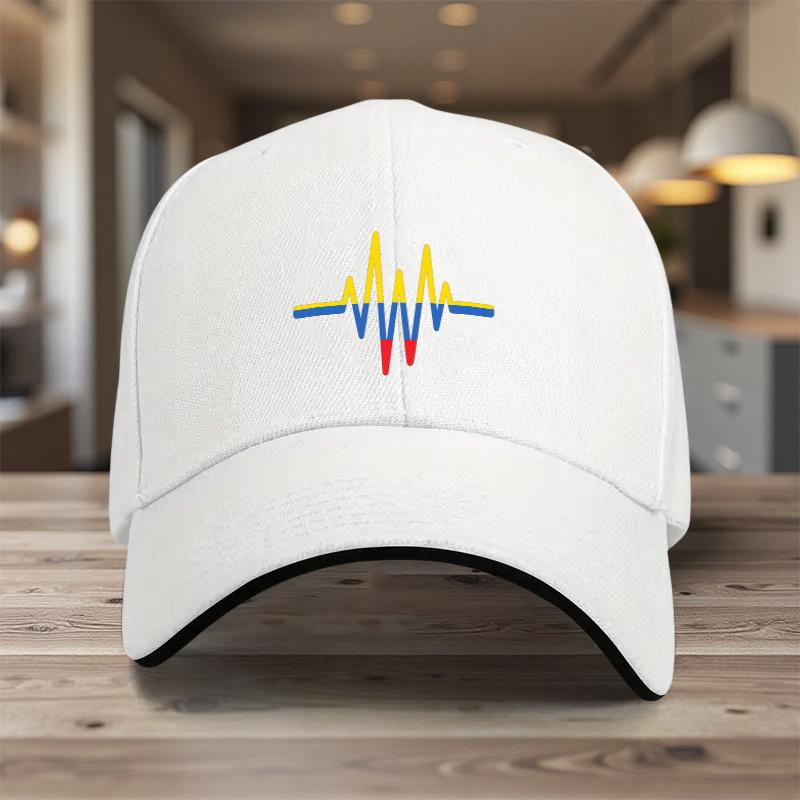 1 Adjustable Sandwich Baseball Cap with Colombia Flag Print Lightweight Womens Hat Colombia Mens Sun Hat