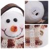 Illuminated Snowman Elk Glowing Toy Plaid Stripe Scarf Illuminated Snowman Lamp  With Lights