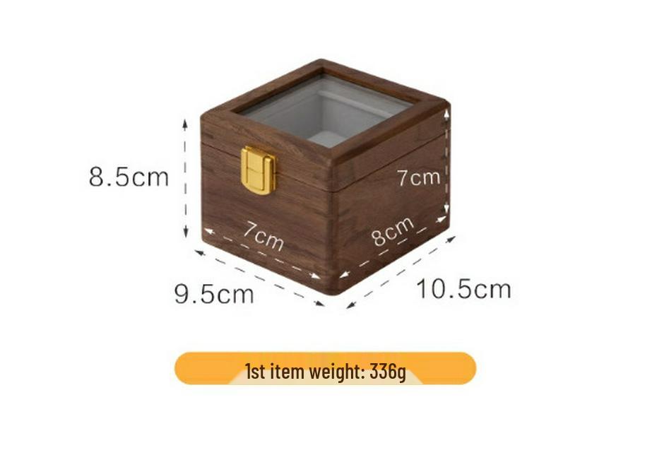 Walnussholz Uhrenbox mit transparentem Deckel - Elegante Aufbewahrung für mechanische Armbanduhren