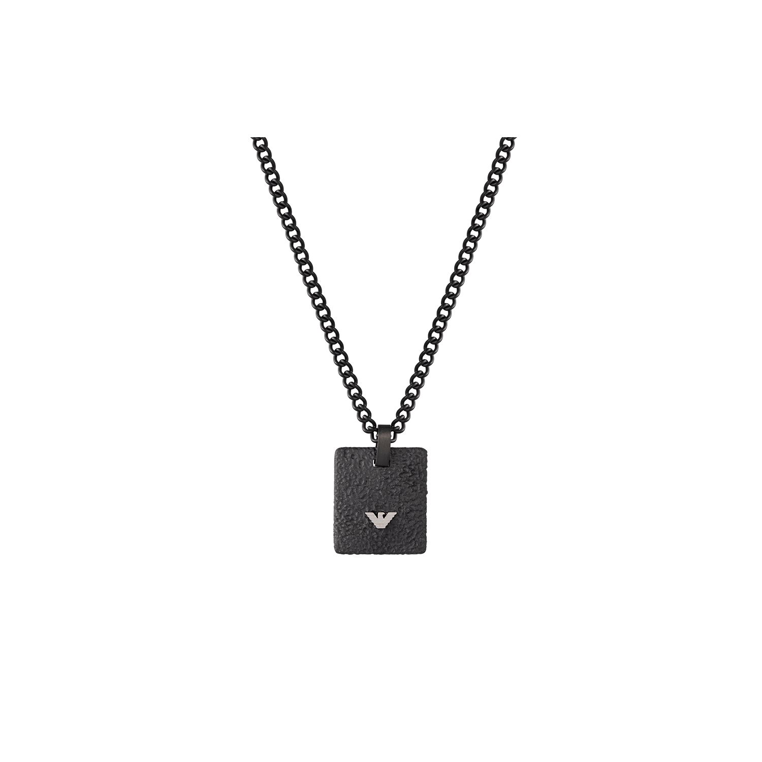 

Emporio Armani Matte Black Cuban Link Fashion Eagle Pendant Necklace Men necklace EGS2941001 Basic Packaging