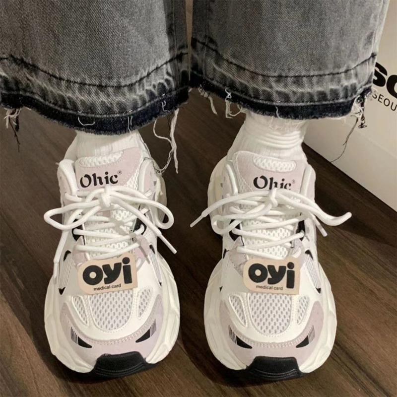 Original Explosive Platform Dad Shoes Women's Summer Lightweight Breathable Versatile Shoes Niche Women's Shoes Casual Sports Shoes Women