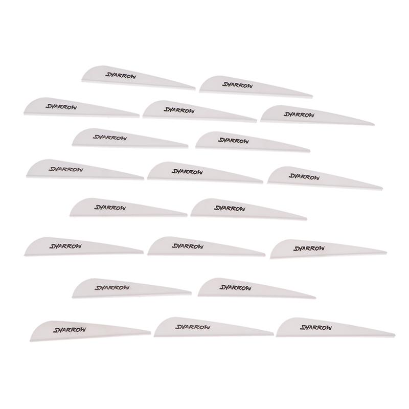 

20Pcs 3In Archery Arrow Feather Plastic Feather Rubber Vanes Fletching For Diy Archery Hunting Targeting Arrow Shaft Accessories white