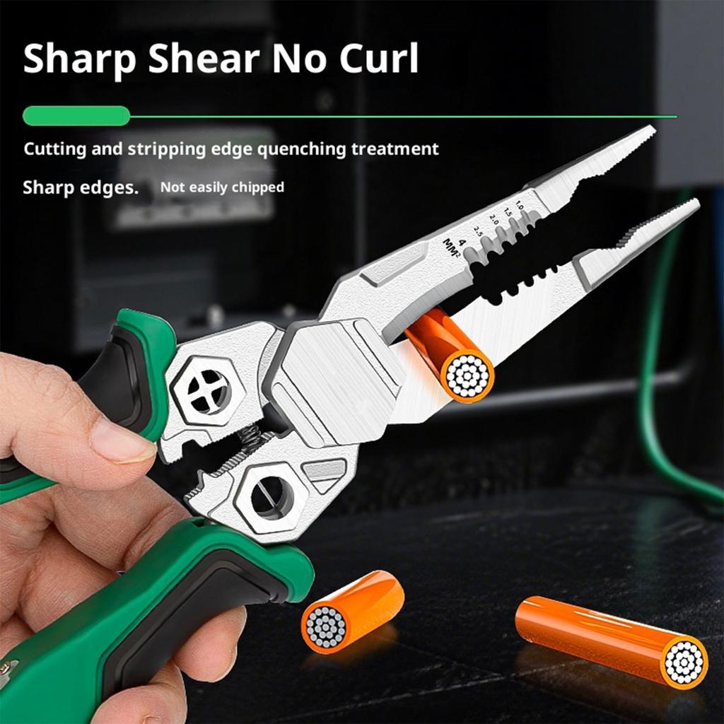 Comprehensive Electrician Pliers With Wire Stripper Voltages Detectors And Sturdy Cutting Blade Electrical Wire Stripper