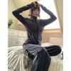 European-Style Spring 2025 Women's Tracksuit: Cardigan Jacket & High-Waisted Wide-Leg Pants Set