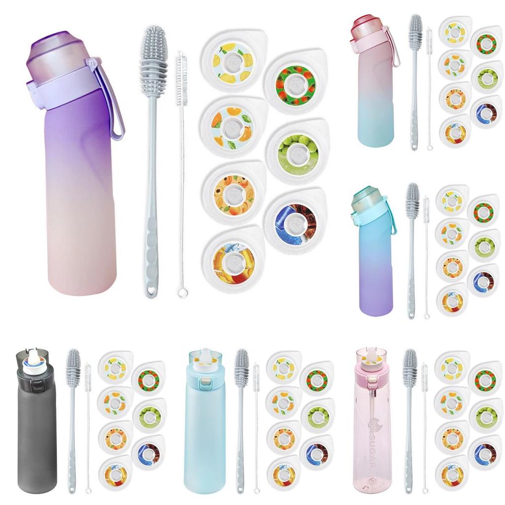 Tritan Sports Water Bottle With Flavor Rings And Leakproof Lid For Fitness Enthusiasts