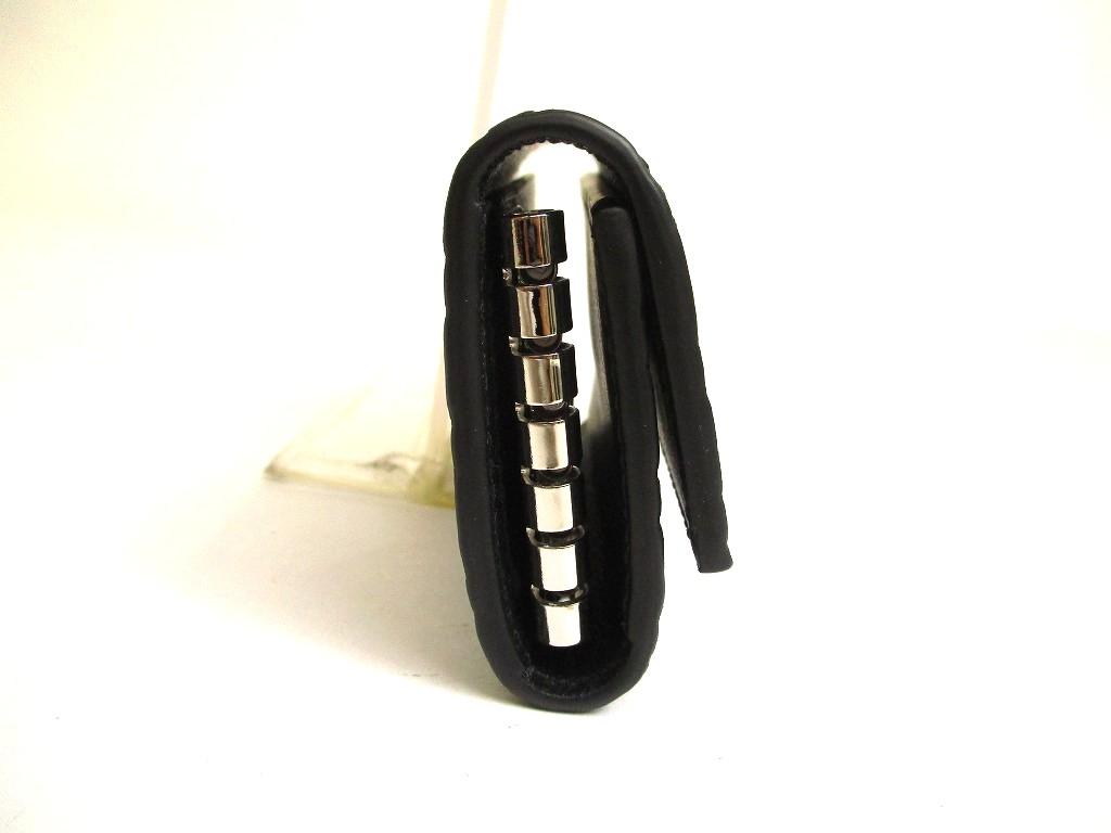 Authentic GUCCI Micro GG Black Leather 6 Pics Key Chain #a972  Pre-owned