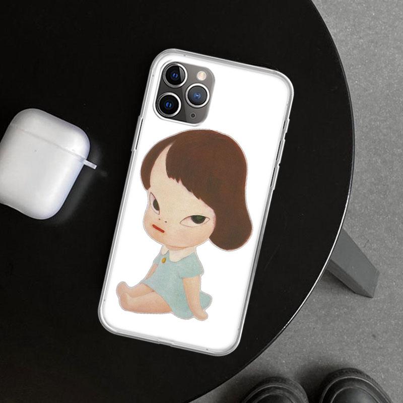 Y-Yoshitomo Nara Telefoonhoesje Cover voor iPhone 11 12 13 Mini 14 15 Plus 16 Pro Max 17 Air 7 8 + SE Kunst Gepersonaliseerde Fundas 11 12 13