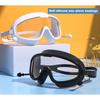 Large Frame Swimming Goggles Waterproof Anti-fog HD Swimming Goggles with Earplugs Boys Girls Pool Beach Eyewear for Adult Kids