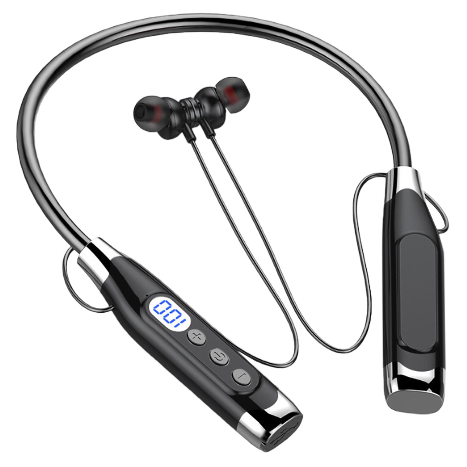 

Спортивные Bluetooth-совместимые наушники, беспроводные наушники-вкладыши с Hi-Fi стерео и глубокими басами, водонепроницаемые IPx7 для бега чёрный