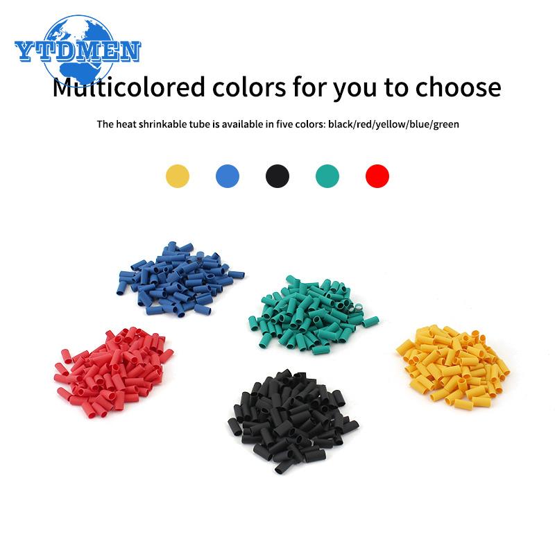 500PCS Heat Shrink Wrapping Insulation Thermoresistant Tube Kit 2:1 Electrical Connector Wire Cable Heat Shrink Tube Waterproof
