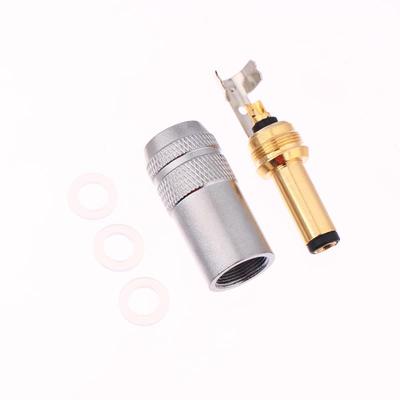 (YY)1Pc/2Pcs 2025 New Copper Plated Gold DC-2.1G/2.5G DC Power Plug Jack Weld Connector for Linear Power Output