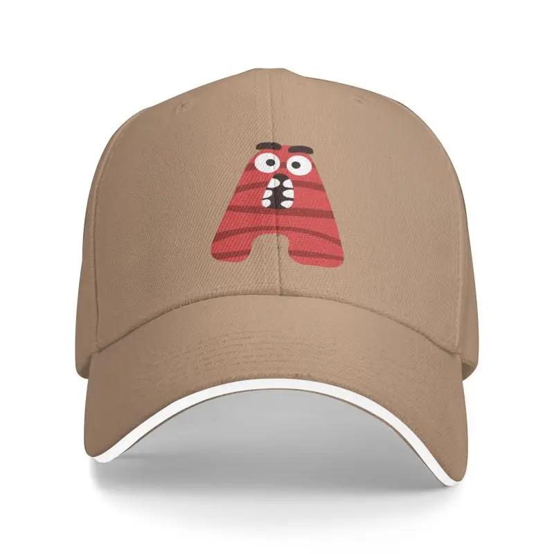 Fashion Letter A Baseball Cap for Men Women Custom Adjustable Adult Monster Halloween Alphabet Dad Hat Spring