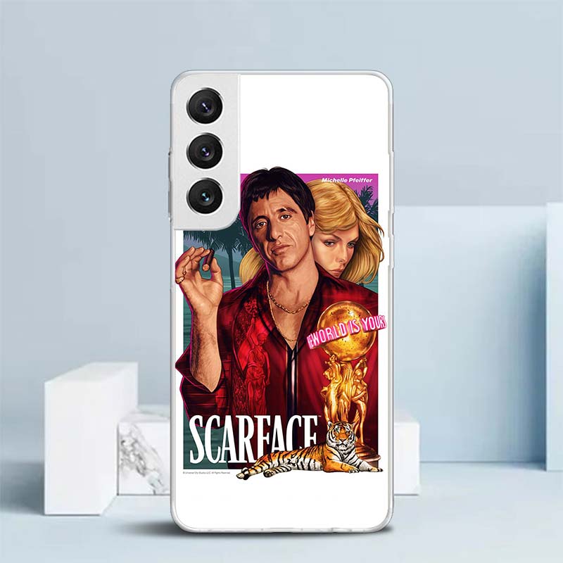Scarface 1983 Film Al Pacino Movie Soft Cover for Samsung Galaxy S25 Edge S26 S24 S23 Ultra Phone Case S22 S21 Plus S20 FE Print