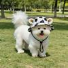 Cooling Pet Hat Dog Sun with Ear Holes, Wide Brim Protection Hat, Adjustable Secure Fit Drawstring for Small And Medium Dogs Outdoor Walking