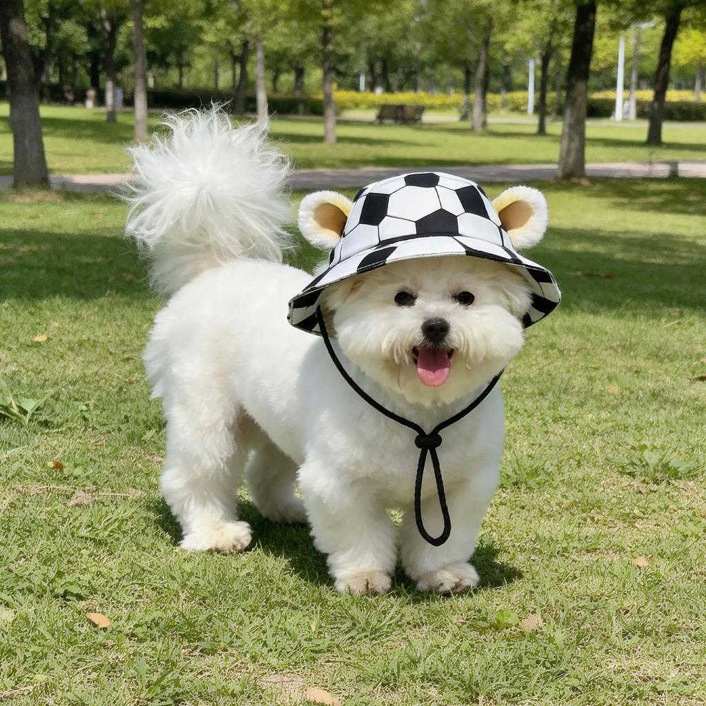 Cooling Pet Hat Dog Sun with Ear Holes, Wide Brim Protection Hat, Adjustable Secure Fit Drawstring for Small And Medium Dogs Outdoor Walking