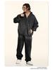 BE Winter 2025 Men's American Trend Plus Velvet Hooded Sweatshirt & Straight Casual Pants Two-Piece Set
