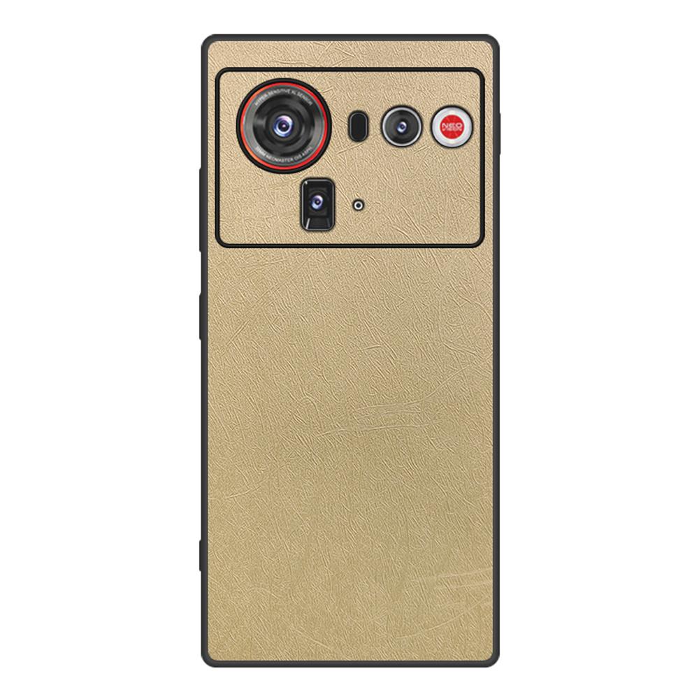 For ZTE nubia Z80 Ultra 5G Case Silk-Textured PU Leather Coated PC TPU Protective Phone Back Cover