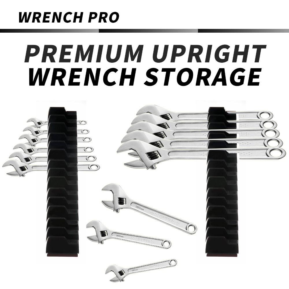 20PCS Hardware Tool Wrench Storage Rack Display Hanger Wall Mount Wrench Organizer Rack Holder Good Compatibility