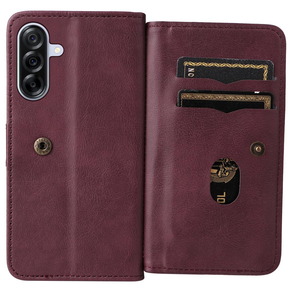 For Samsung Galaxy A36 5G Leather Case with 10 Card Holder Phone Cover Stand