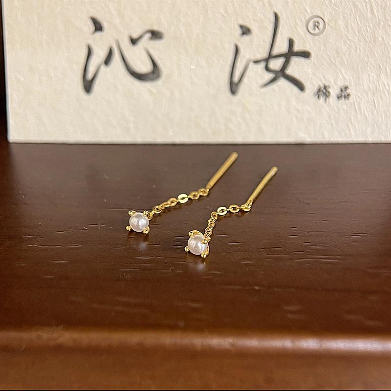 

Серьги-бусины простые ушные кабели новые популярные модные легкие роскошные изысканные серьги нишевый дизайн