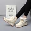 Women Warm Lined Boots High Top Shoes Winter Walking and Commuting Casual Outdoor Travel Seasonal Everyday Footwear Sizes 35-42