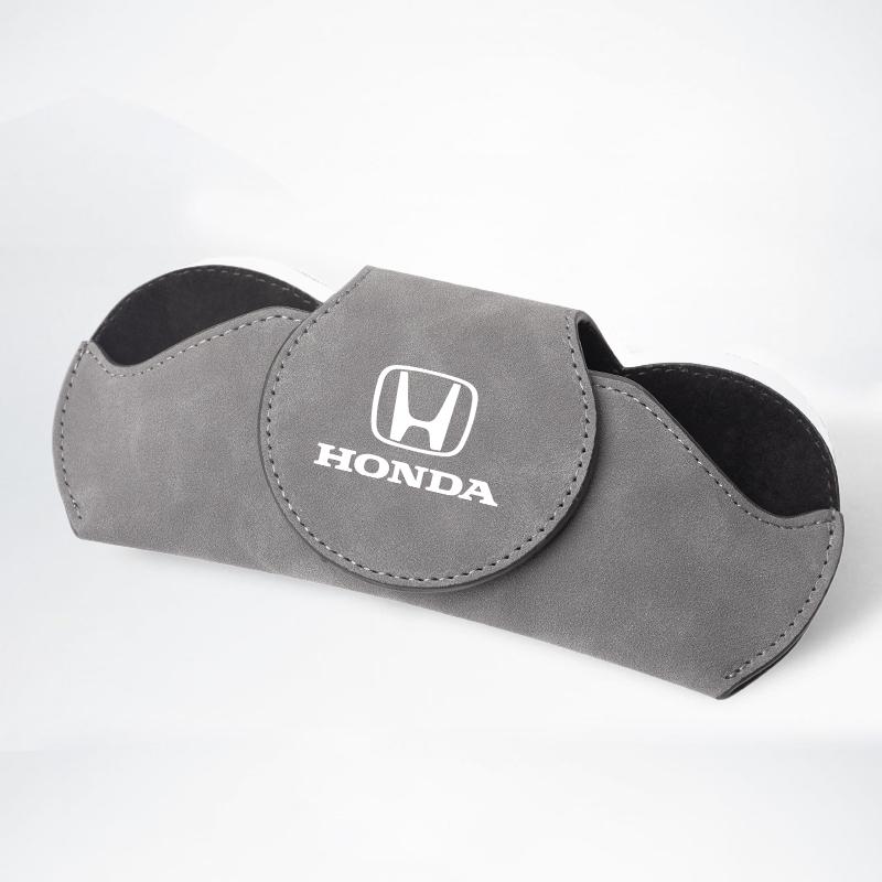 Car Glasses Box Suede Leather Sunglasses Storage Case For Honda Civic Accord Crosstour Spirior Odyssey Avancier UR-V Sienna CR-Z UQ8