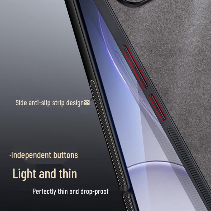 Luxury Leather Texture Full-Coverage Phone Case for Vivo