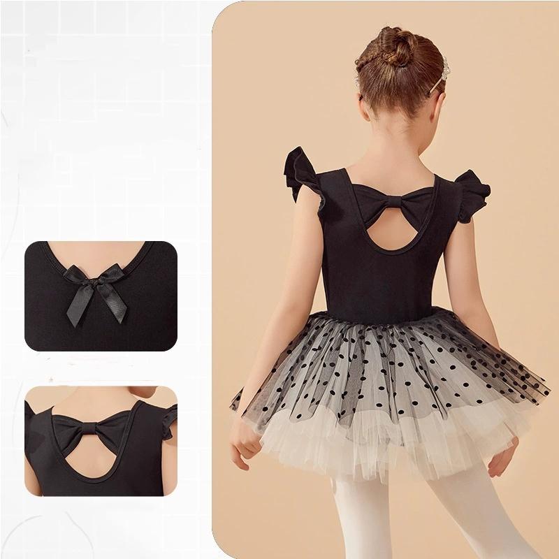 

Girls Ballet Leotard Dress Pink Dance Leotard with Tutu Short Sleeve Ballerina Dress for Toddler Girls 160
