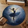 1pc Dancer Galaxy Round Chair mat office Area Rug - Non-Slip, Floor Mat for Office, Bedroom, Ideal home decor gift c0112120