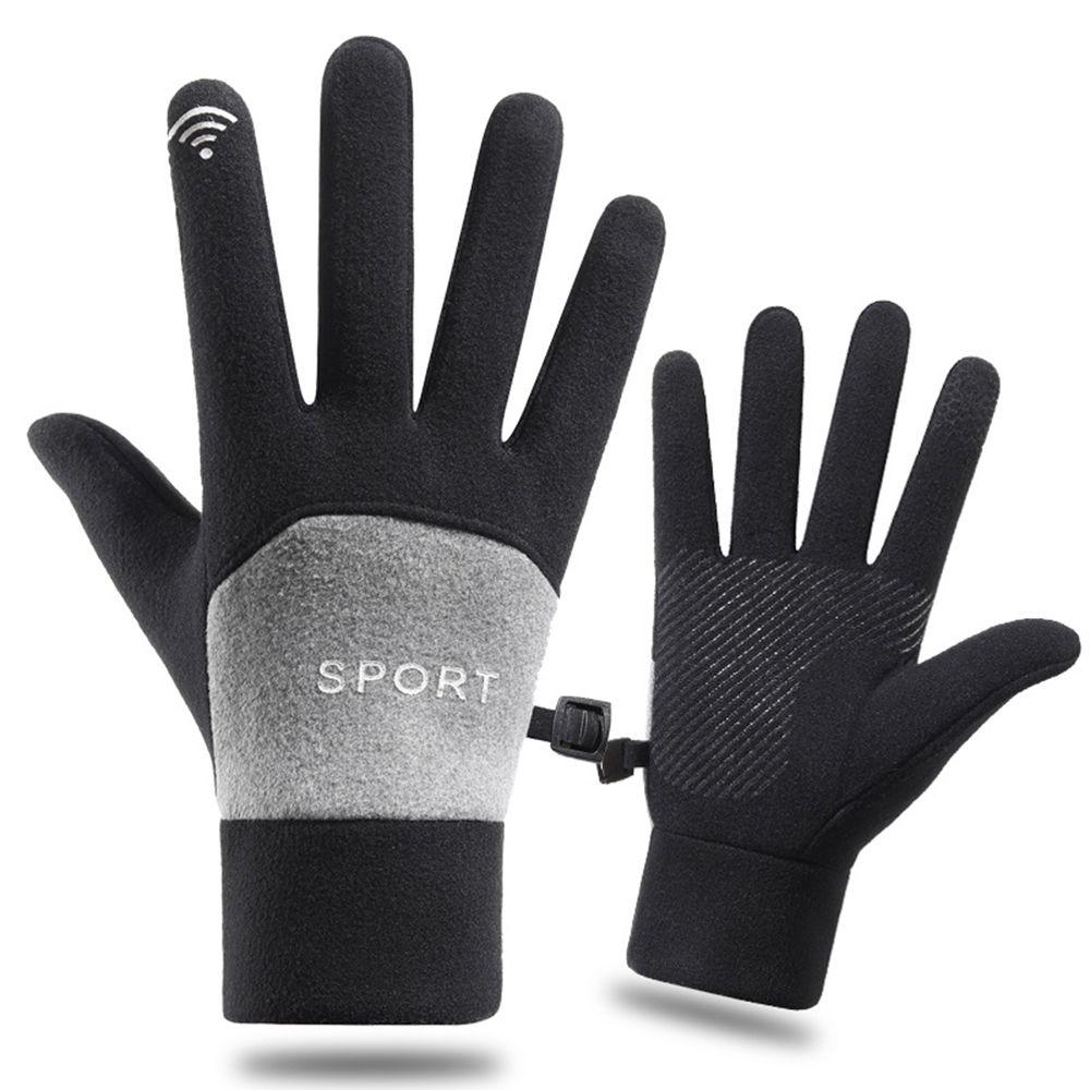 

Velvet Outdoor Cycling Fashion Accessories Full Finger Gloves Touchscreen Gloves Velvet Mittens чёрный