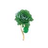 High-End Exquisite Eleganz Grüne Rose Brosche Mode Kleidung Accessoires Anstecknadel Temperament Blazer Korsage