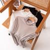  spring new slim-fit inner silk base simple solid color turtleneck t-shirt fashionable casual versatile top