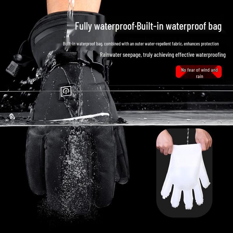 Gants chauffants électriques Lishi pour sports d'hiver