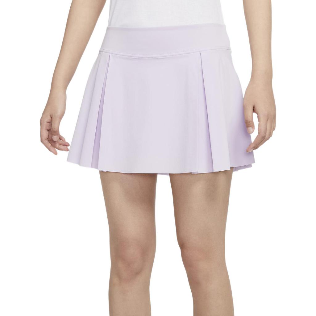 Nike Falda de Club Tenis Deportes Color Sólido Transpirable Línea A Cómoda Informal Falda Mujer Faldas Morado DD0342-530