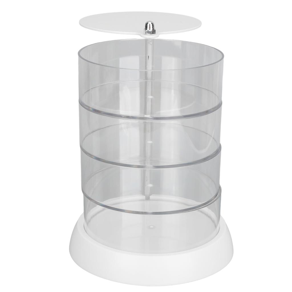 Rotatable Makeup Sponge Holder 4 Layers Dustproof Rotate Makeup Powder Puff Box Transparent